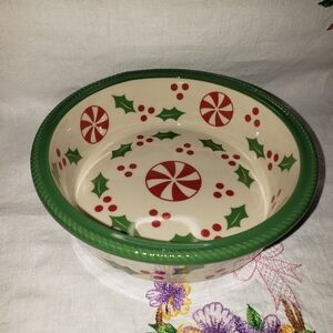 Temptations Seasonal Holly Peppermint Bowl 12 Ounces